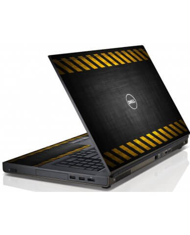 Black Caution Border Dell M6600 Laptop Skin