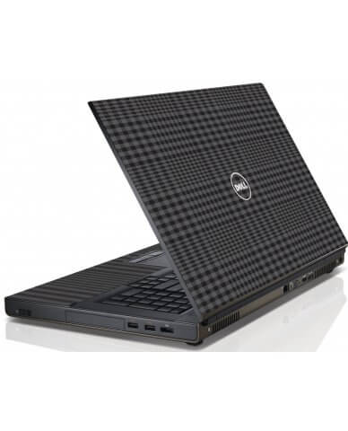 Black Plaid Dell M6600 Laptop Skin