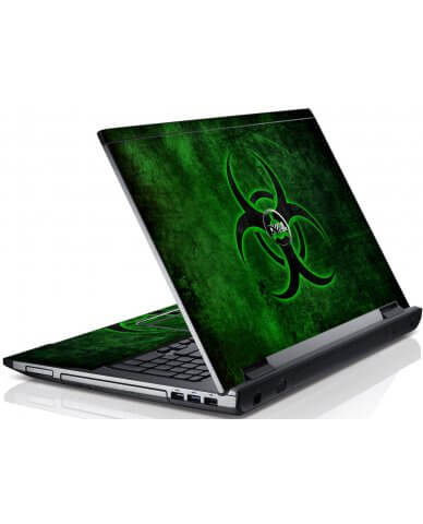 Green Biohazard Dell V3550 Laptop Skin