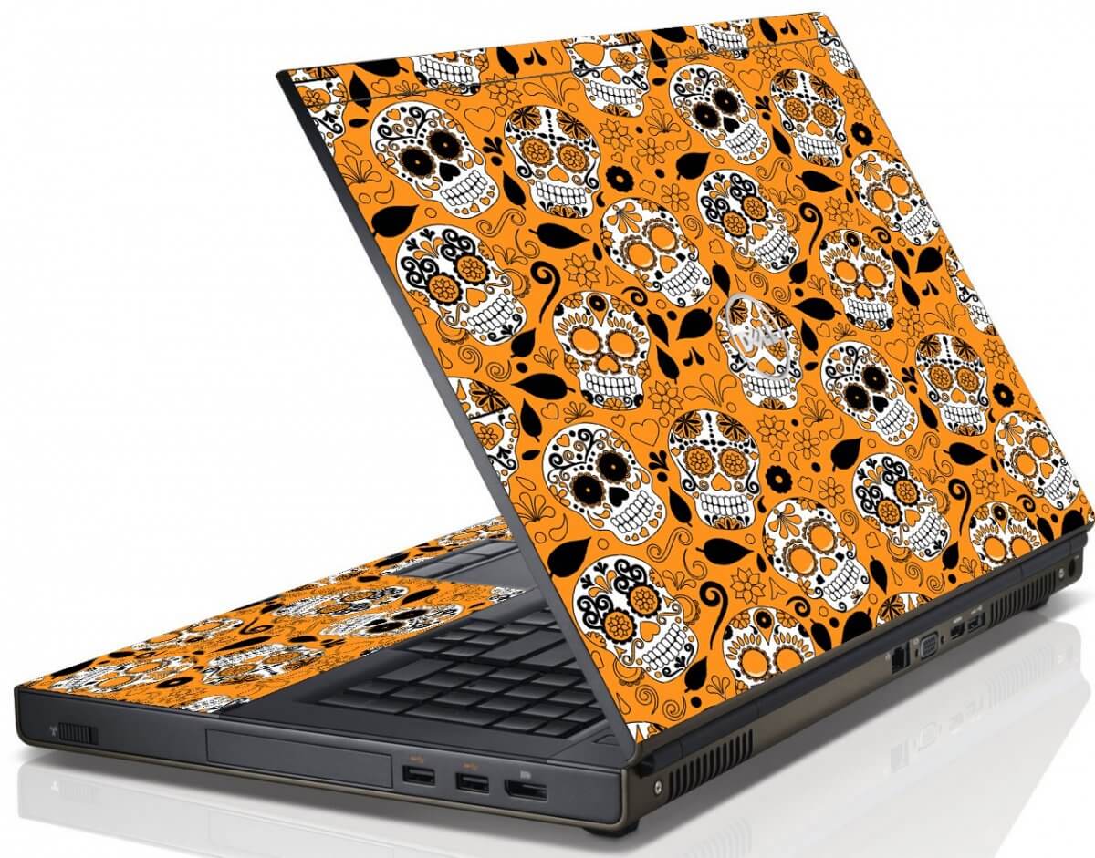 ORANGE SUGAR SKULLS Dell Precision M4800 Laptop Skin