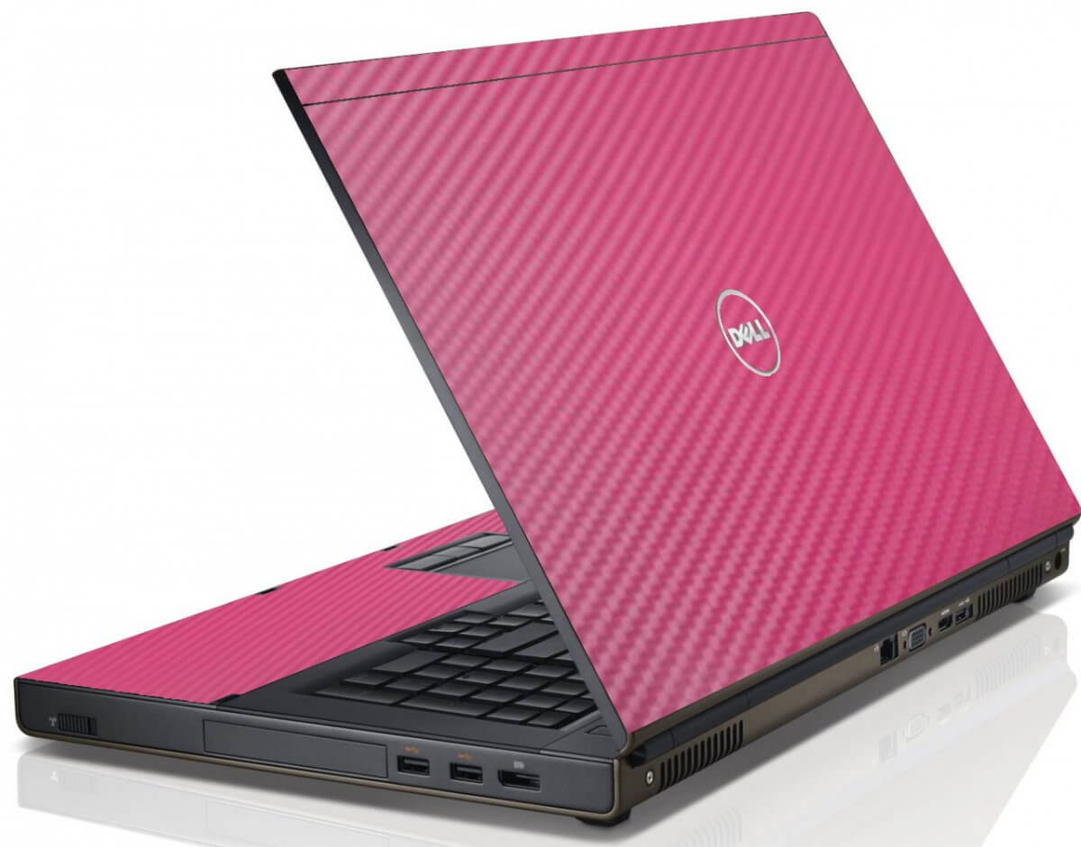 PINK TEXTURED CARBON FIBER Dell Precision M4800 Laptop Skin
