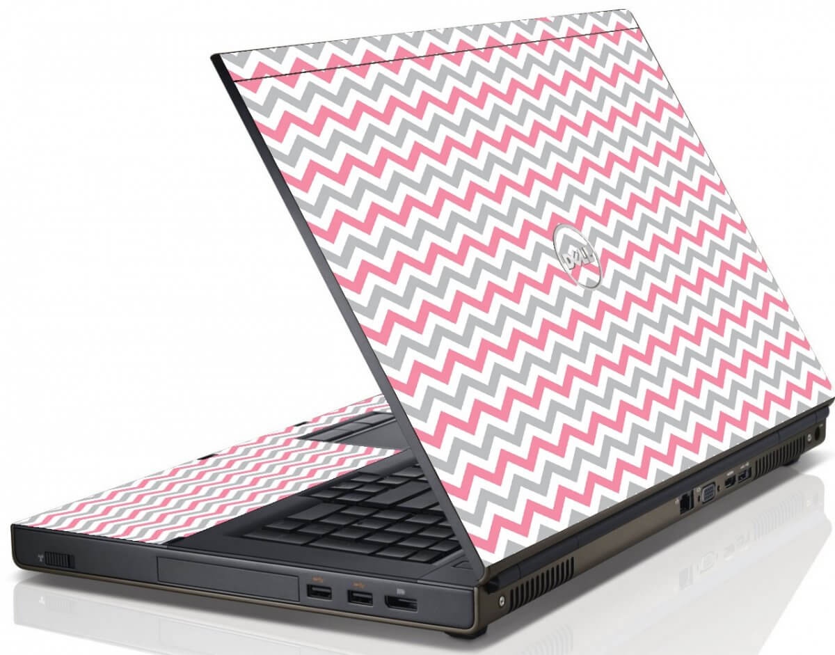 PINK GREY CHEVRON Dell Precision M4800 Laptop Skin