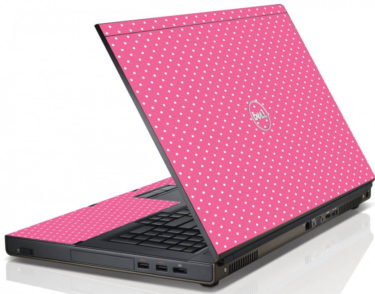 PINK POLKA DOT Dell Precision M4800 Laptop Skin