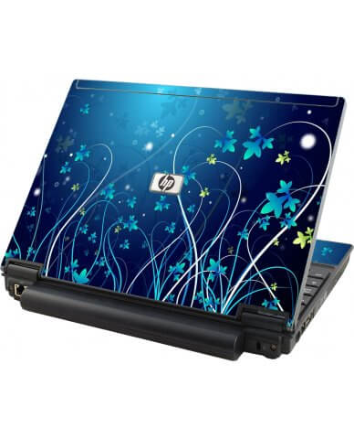 Blue Flowers HP Elitebook 2530P Laptop Skin