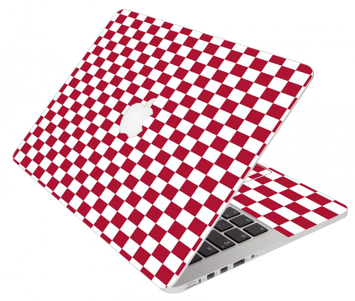 Red Checkered Apple Macbook Air 11 A1370 Laptop Skin