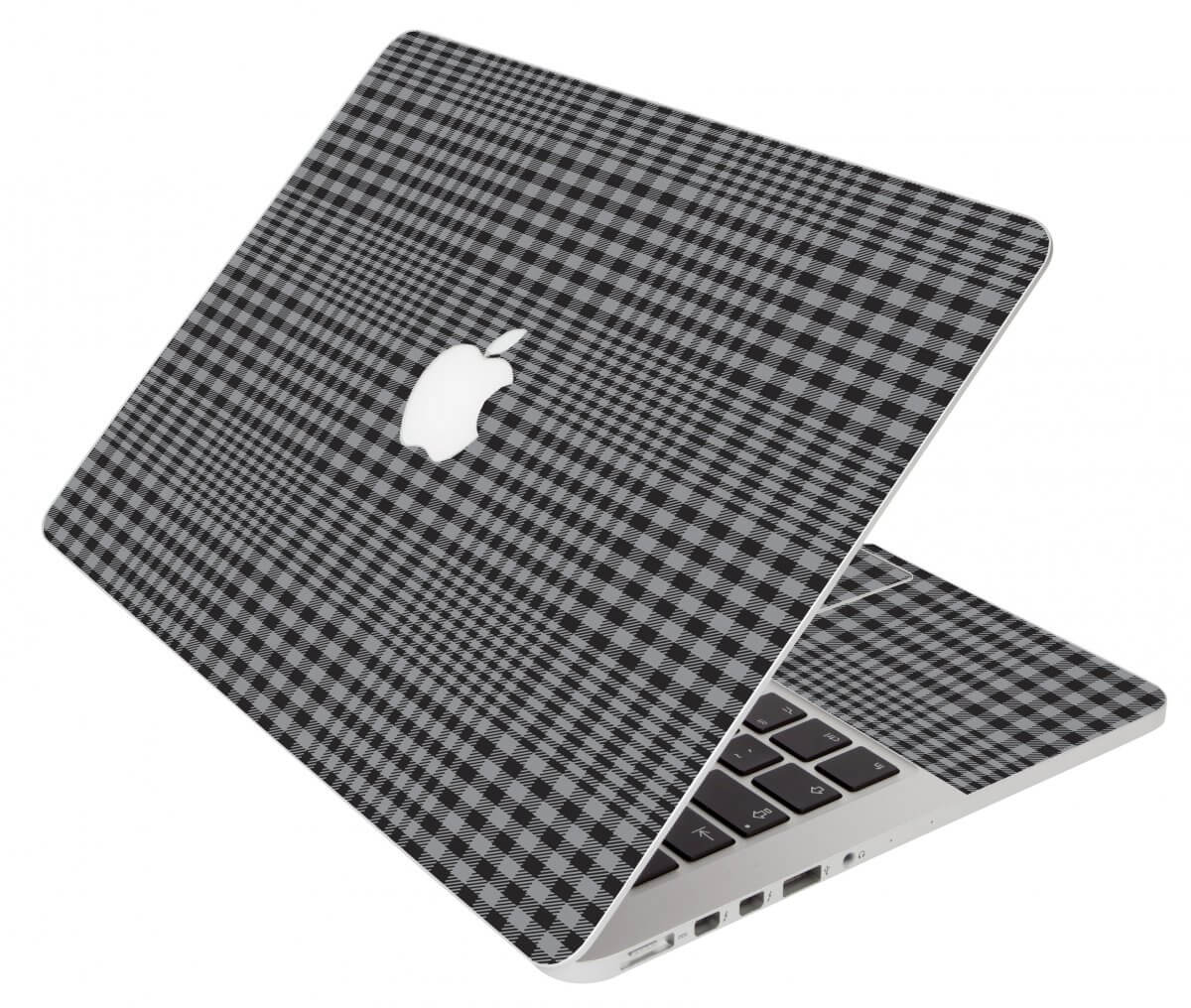 Darkest Grey Plaid Apple Macbook Pro 13 A1278 Laptop Skin