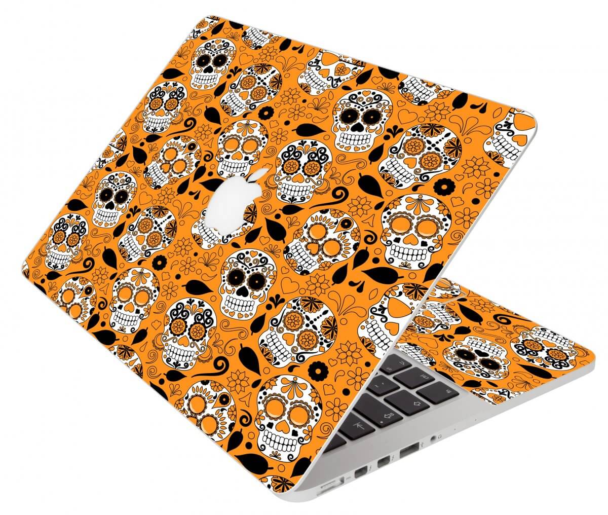 Orange Sugar Skull Apple Macbook Pro 17 A1151 Laptop 
Skin