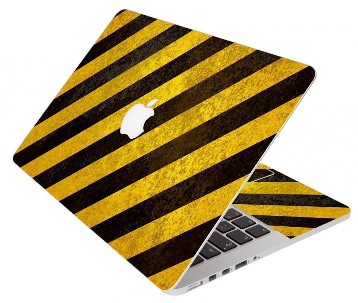 Caution Stripes Apple Macbook Pro 17 A1297 Laptop Skin