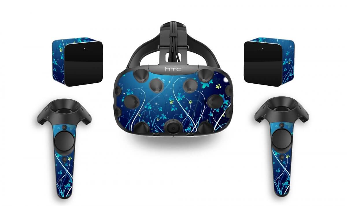 BLUE FLOWERS HTC VIVE VR SKIN