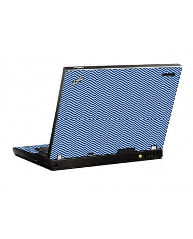Blue On Blue Chevron IBM T400 Laptop Skin