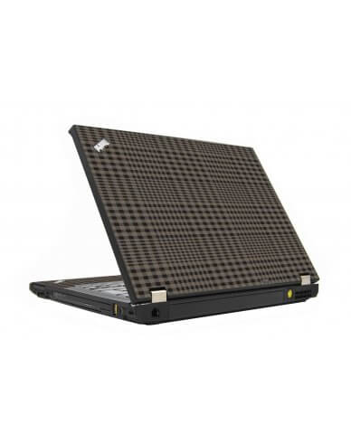 Beige Plaid IBM T410 Laptop Skin
