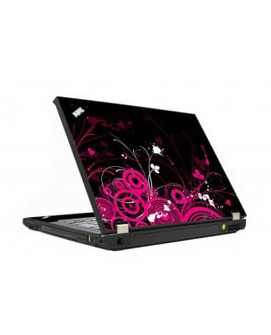 Black Pink Butterfly IBM Lenovo ThinkPad T430 Laptop Skin