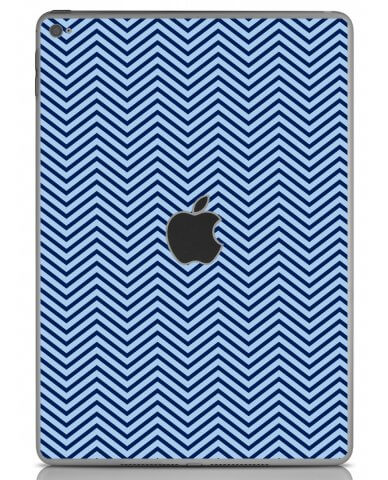 BLUE ON BLUE CHEVRON Apple iPad Air 2 A1566 SKIN