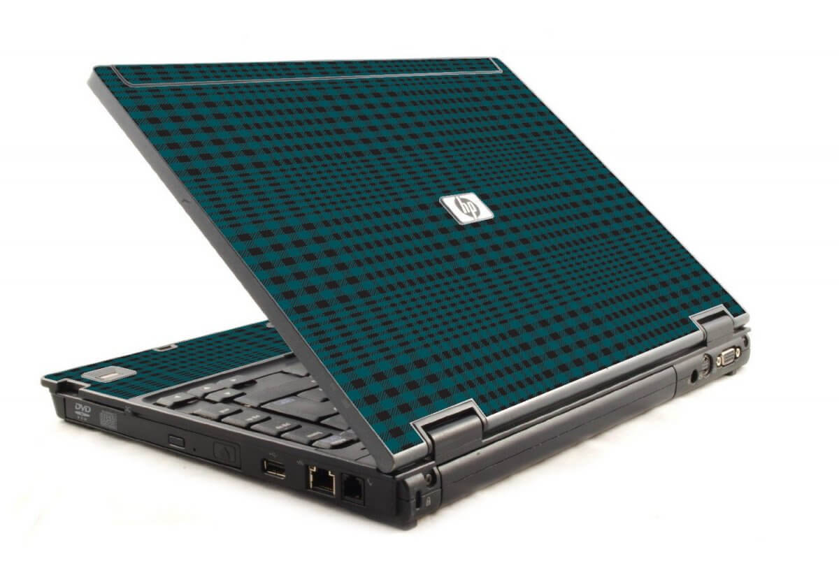 Green Flannel HP Compaq 6910P Laptop Skin