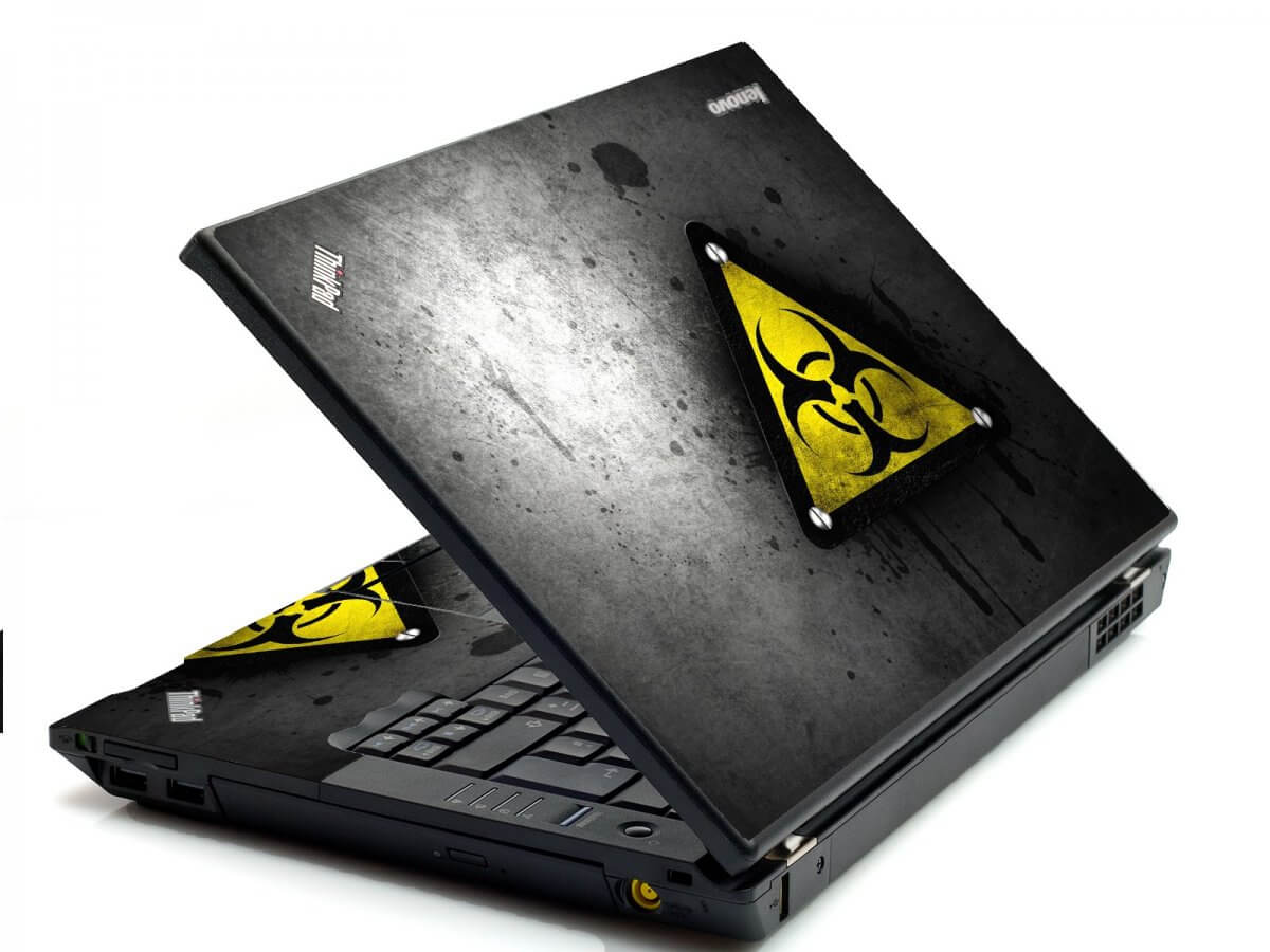 Black Caution IBM Sl400 Laptop Skin