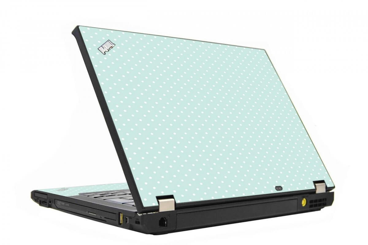 Light Blue Polka IBM Lenovo ThinkPad T430 Laptop Skin