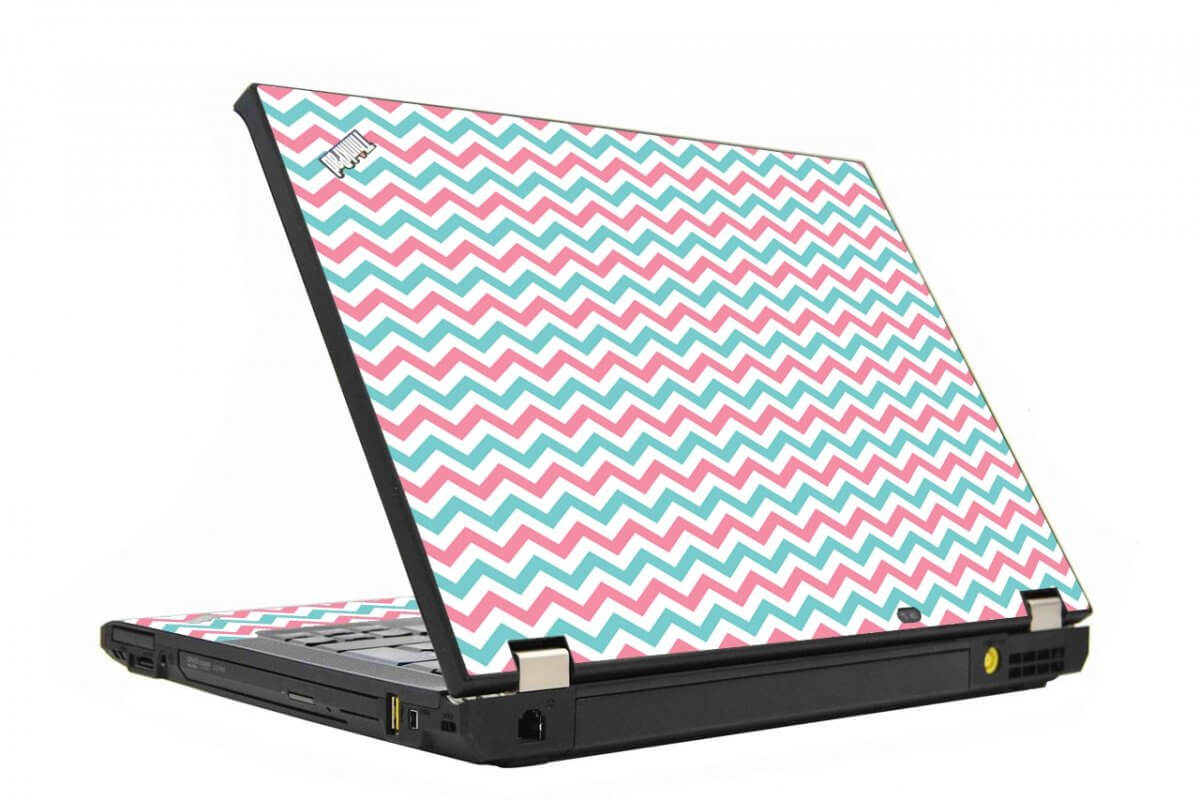 Pink Teal Chevron Waves IBM T410 
Laptop Skin