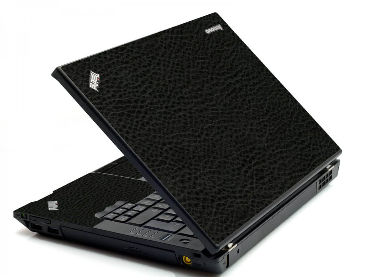 Black Leather IBM Lenovo ThinkPad T420s Laptop Skin
