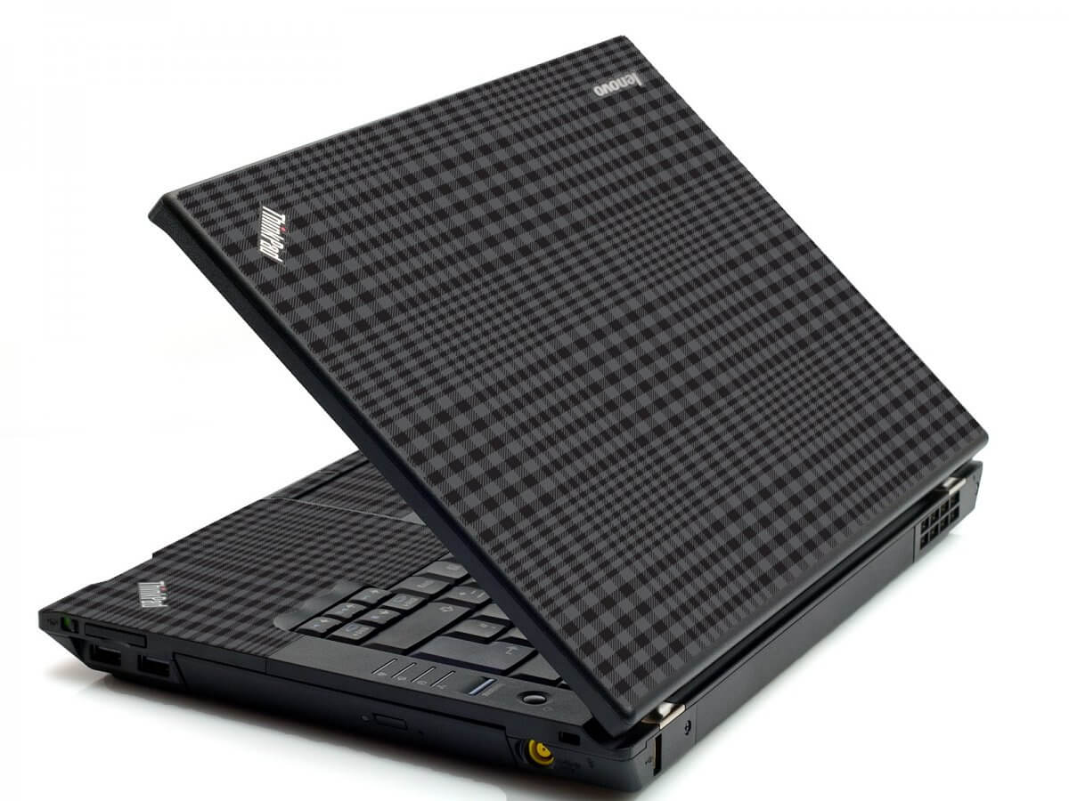 Black Plaid IBM Lenovo ThinkPad T420s Laptop Skin